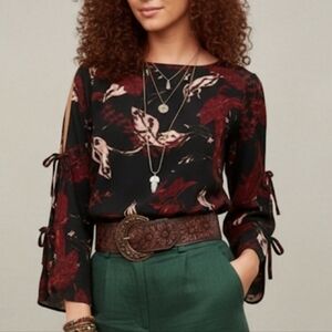 Aritzia Wilfred Goblincore Fairycore Long Sleeve Shirt Top Size M